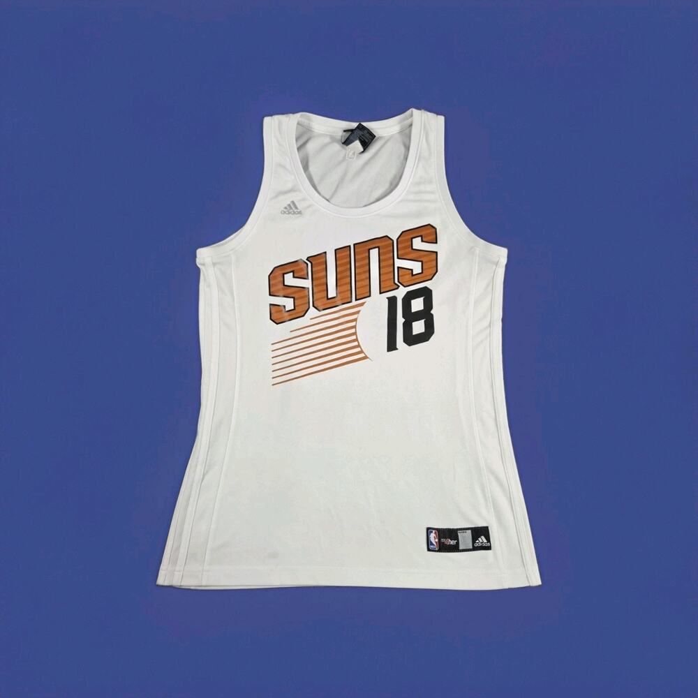 Adidas Phoenix Suns Women's Sz M NBA4Her White Mesh #18 Alexander Jersey Y2K C16